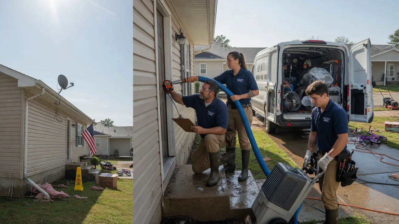 Ceiling Water Damage Restoration in Industry, TX near me